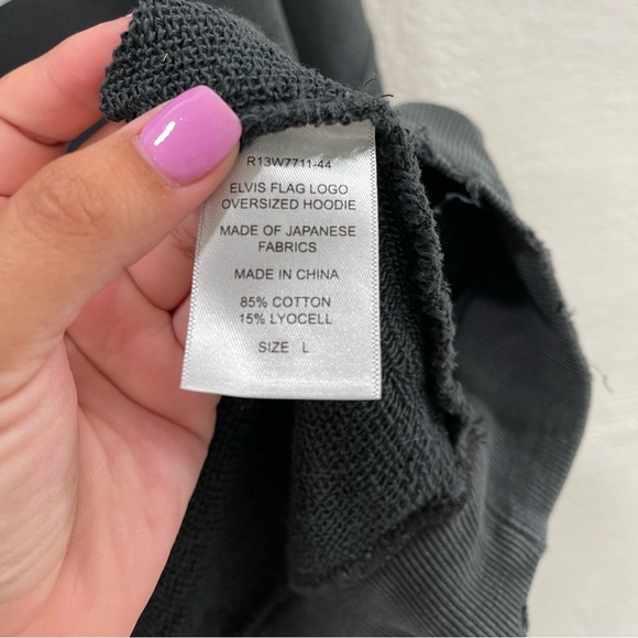 R13  Elvis Flag Logo Hoodie Sweatshirt - Picture 3 of 6